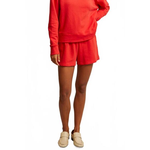 NEW PERFECTWHITETEE layla shorts in poppy red